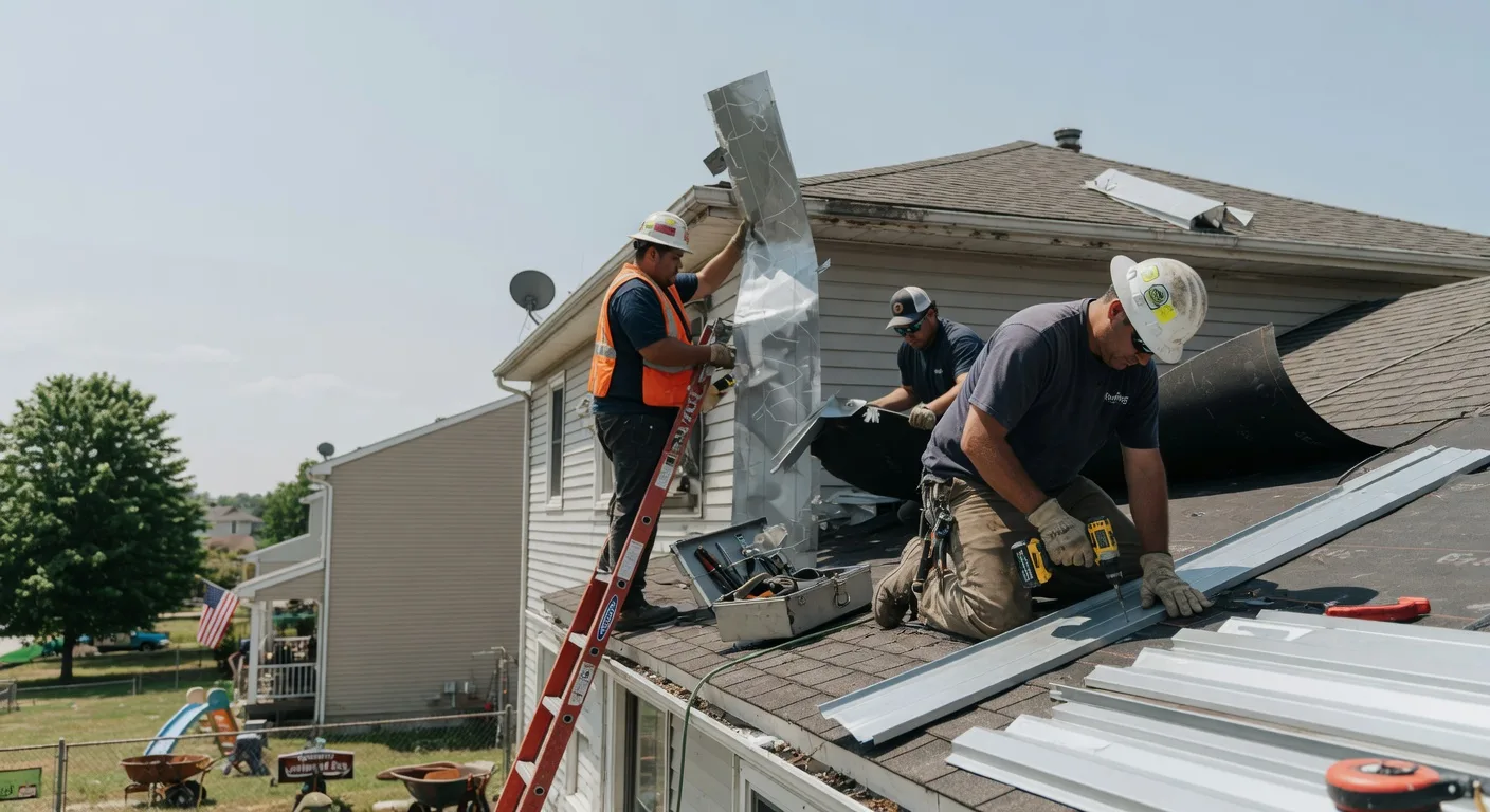 Storm Damage Metal Roof Repair in Westport Point, MA
